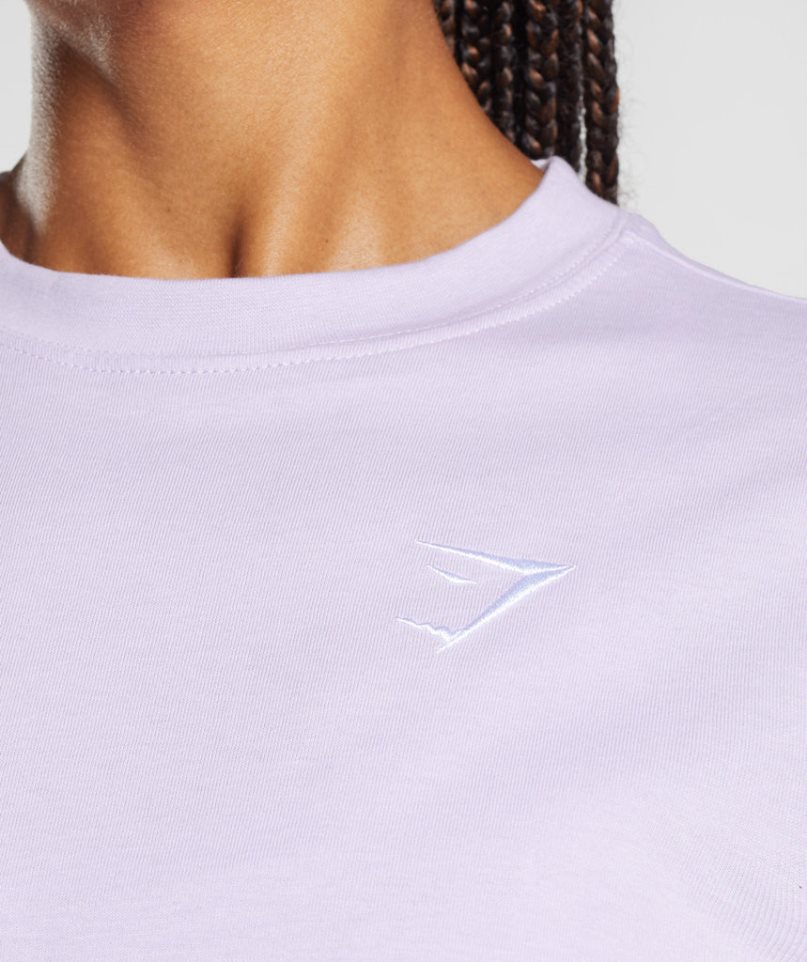 Women's Gymshark Training Oversized T-Shirts Light Purple | NZ 1CKEMZ